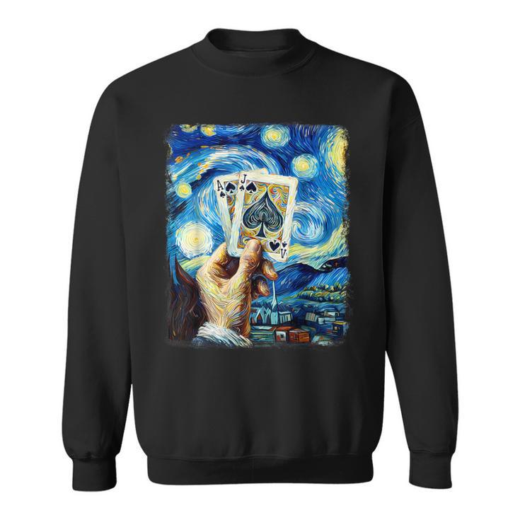 Cartes De Jeu Jack Peinture Nuit Étoilée Sweater e