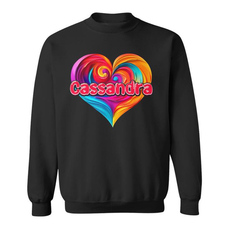 Coloré Avec Inscription I Heart Love Cassandra Sweater e