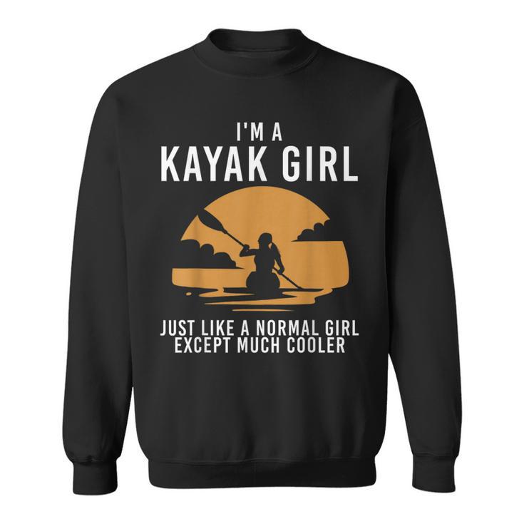 Cool Kayak For Women Girls Kayaker Canoe Kayaking Paddle Oar Sweatshirt