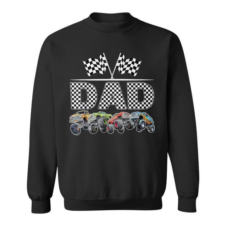 Dad Retro Monster Truck Family Birthday Matching Sweatshirt