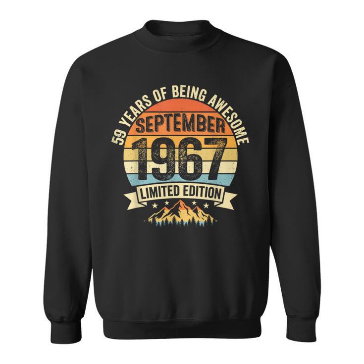 En La Parte Traseraintage 59 Cumpleaños Decoraciones Hombres 59 Años 1967 59 Camisa de entrenamiento