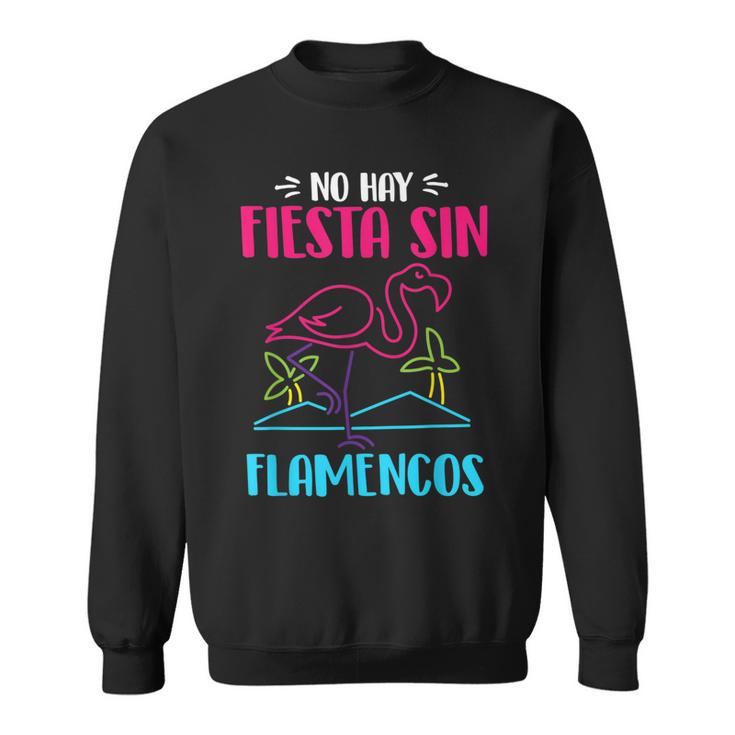 Flamenco Rosado Fiesta Pájaro Tropical Animal Flamenco Camisa de entrenamiento