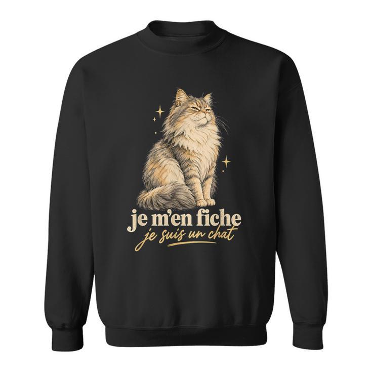 Je M'en Fiche Jeuis Un Chat Humour Sweater e