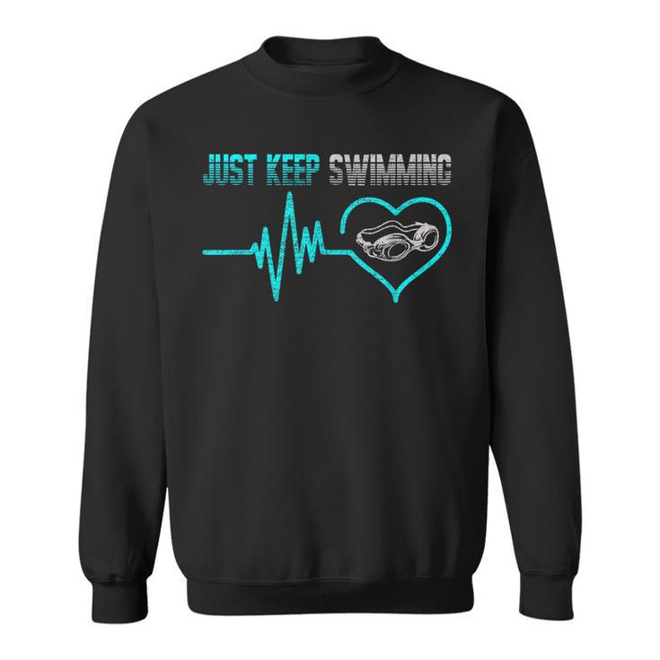 Just Keep Swimming For Swimmers Divers Diving Retro Sweatshirt