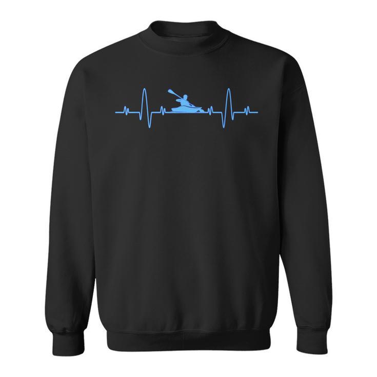 Kayaking Heartbeat Shirt Cool Canoe Boating Kayaks Sweatshirt
