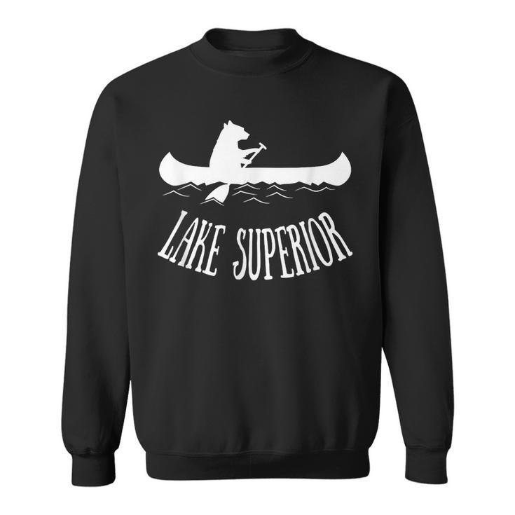 Lake Superior  Bear Canoe Upper Peninsula For Yooper Sweatshirt