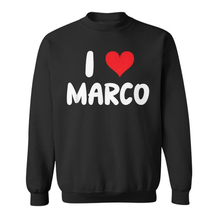 I Love Marco – Cœur – Nom Sweater e
