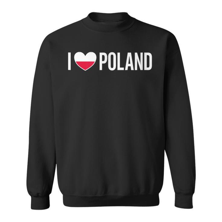 I Love Poland Pologne Polska Drapeau Polonais Polski Sweater e