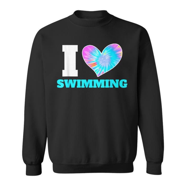 I Love Swimming Swimmer Swim Sweatshirt