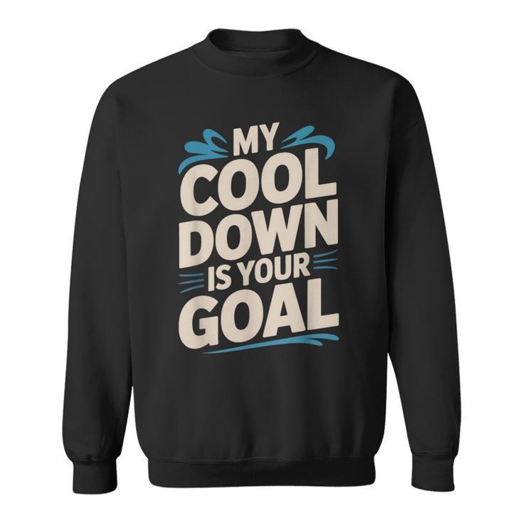 Masters Swimmer Cool Down Workout Humor Bold Swimming Sweatshirt