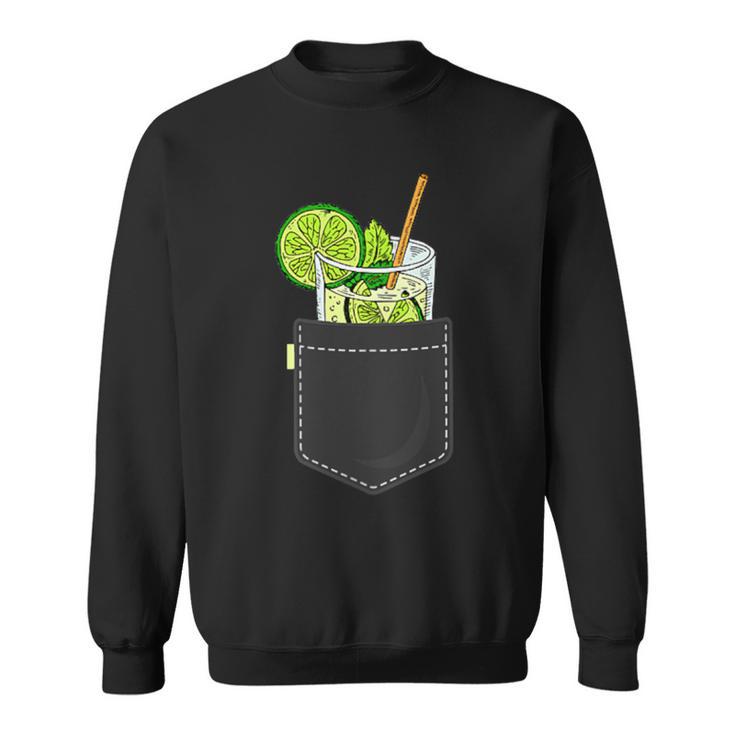 Mojito Cocktail Para Ir En El Bolsillo Del Pecho Mojito Camisa de entrenamiento