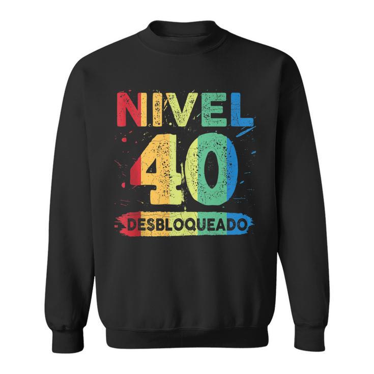 Nivel 40 Desbloqueado 40 Años Cumpleaños In Mangas Camisa de entrenamiento