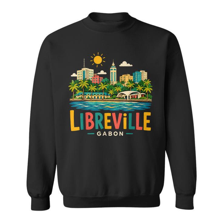 Souvenir Deoyage Libreville Gabon Dessiné À La Main Sweater e
