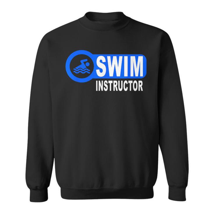 Swim Instructor Swimming Teacher Swimmer In Pool Graphic Art Sweatshirt