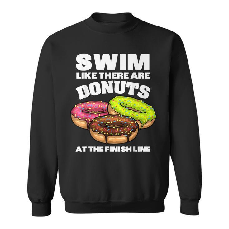 Swimming Donut Men Women Swimmer Sports Athlete Sweatshirt