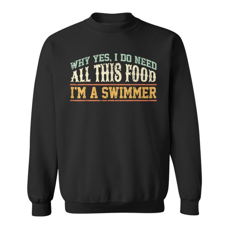 Swimming Swimmer Eating Swim Sweatshirt