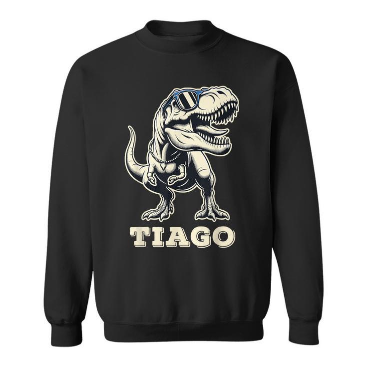 Tiago Cadeau Prénom Personnalisé Garçon Dinosaure Sweater e