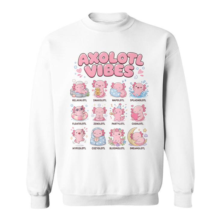 Axolotlibes Relaxalotl Napolotl Mignon Kawaii Jeu De Mots Sweater e