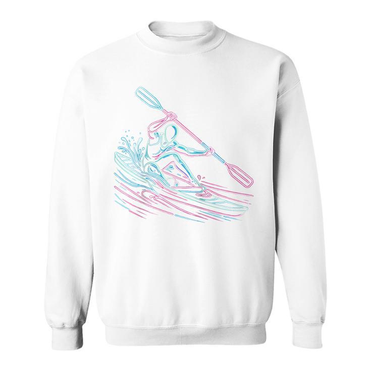 Canoe Canoeing Kayak Paddling Canoeist Raglan Baseball Tee Sweatshirt