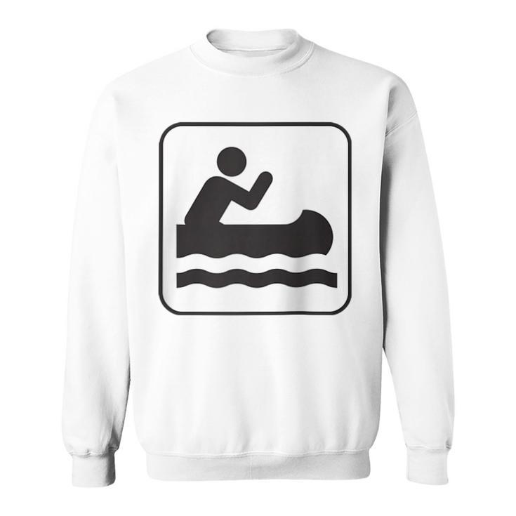 Cool Outdoor Water Sport Canoe Raglan Baseball Tee Sweatshirt