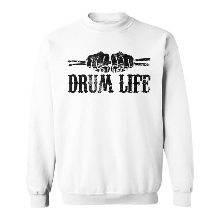 Drum Life Frase Divertida Para Baterista In Mangas Camisa de entrenamiento