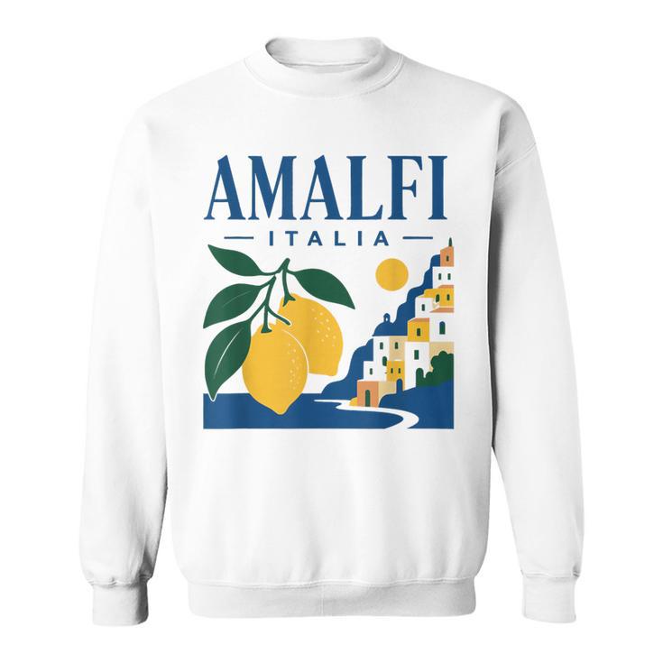 Graphismeouvenir De La Côte Rétro D'amalfi Italia En Forme De Citron Sweater e