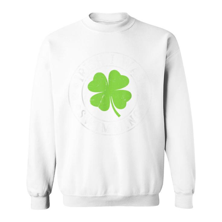 Irish I Was Swimming Shamrock St Patrick's Day Swimmer Sweatshirt