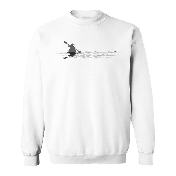 Kayaking Graphic Kayak Figure Kayaker Canoe Paddling Sweatshirt, trending gift