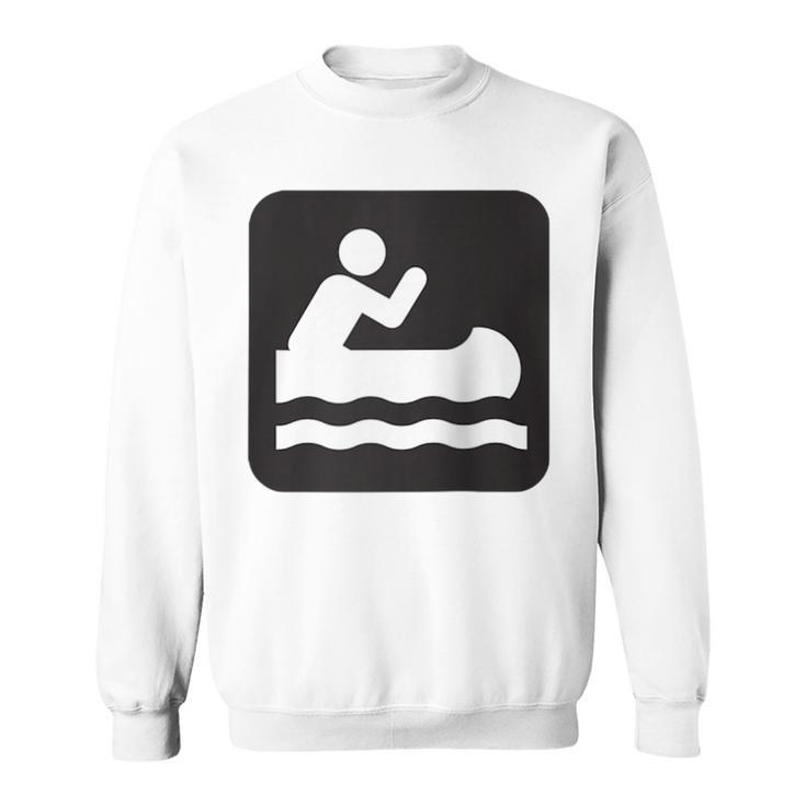Outdoors Water Sports Canoe Canoeist Raglan Baseball Tee Sweatshirt