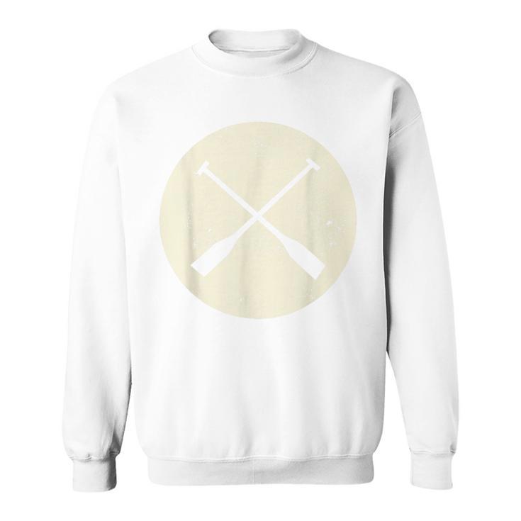 Retro Vintage Canoe Paddles Crossing Canoe & Kayaking Sweatshirt