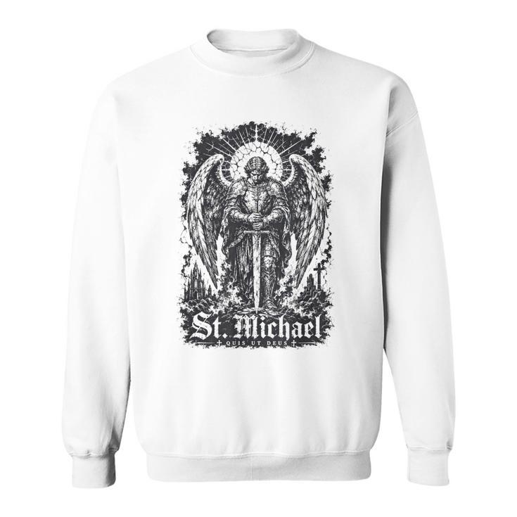 San Miguel Quis Ut Deus Arcángel Protector Camisa de entrenamiento