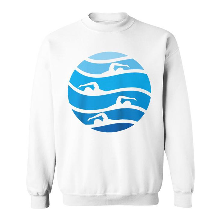 Swimming Freestyle Raglan Baseball Tee Sweatshirt