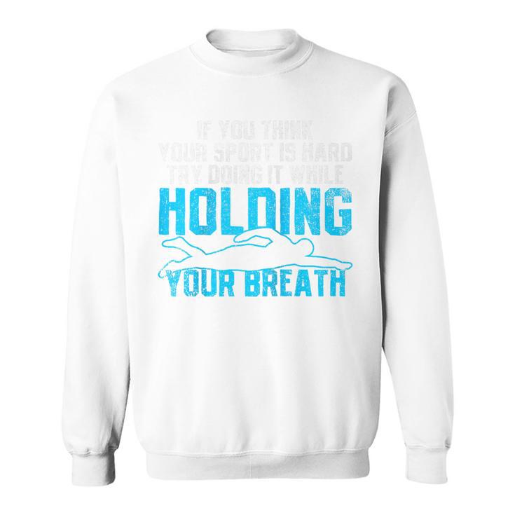 Swimming Swimmer Raglan Baseball Tee Sweatshirt