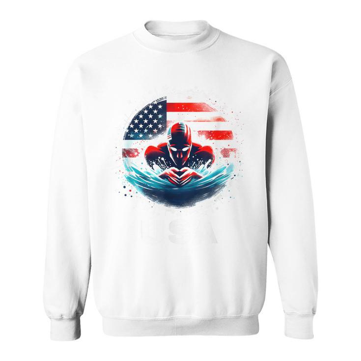 Swimming United States American Swimming Apparel Swimming Sweatshirt