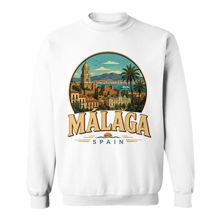 Vintage Málaga Españaiajeouvenir Monumento Regalo Camisa de entrenamiento
