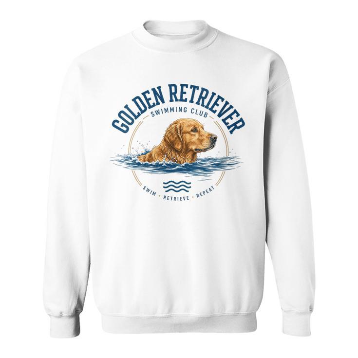 Women's Golden Retriever Swimming Sweatshirt, trending gift Women's Golden Retriever Swimming Sweatshirt, trending gift