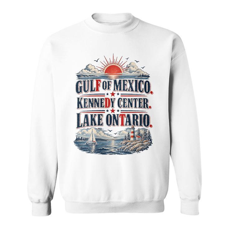 Women's Gulf Of Mexico Kennedy Center Lake Ontario Vintage Retro Sweatshirt