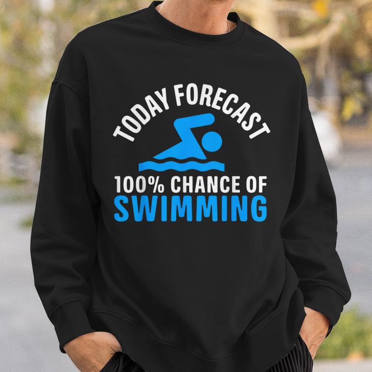 100 Chance Of Swimming Swimmer Swimming Sweatshirt Gifts for Him 100 Chance Of Swimming Swimmer Swimming Sweatshirt Gifts for Him