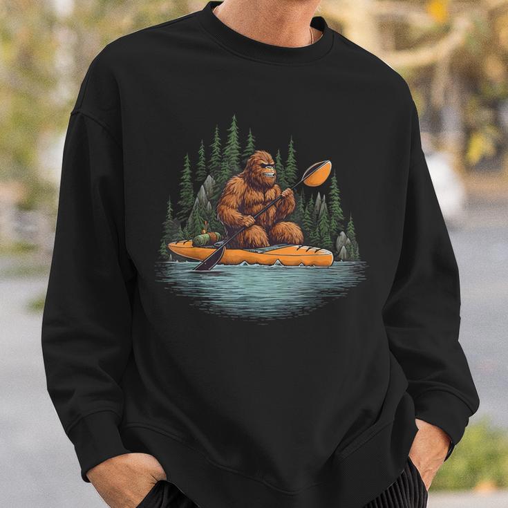 Bigfoot Kayak Paddling Lake Canoe Bigfoot Sasquatch Kayaking Sweatshirt Gifts for Him Bigfoot Kayak Paddling Lake Canoe Bigfoot Sasquatch Kayaking Sweatshirt Gifts for Him