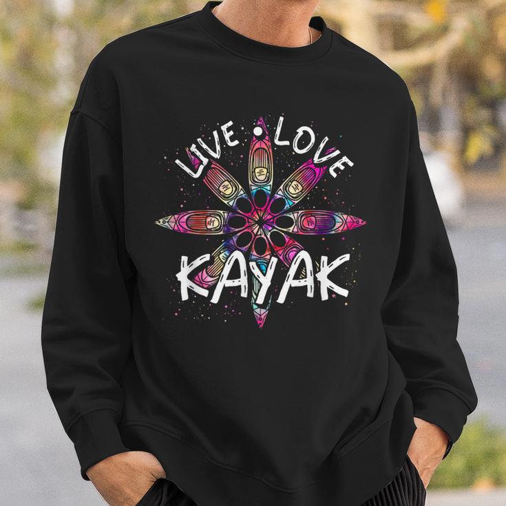 Canoe Boat Paddling Sport Kayaker Live Love Kayak Kayaking Sweatshirt Gifts for Him Canoe Boat Paddling Sport Kayaker Live Love Kayak Kayaking Sweatshirt Gifts for Him