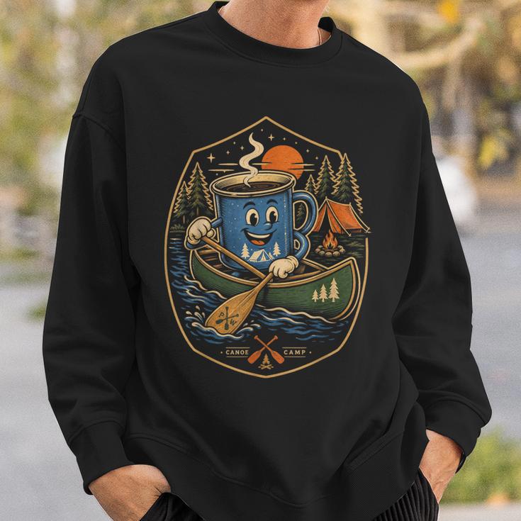Canoe Camp Coffee Canoeing Paddle Sweatshirt Gifts for Him