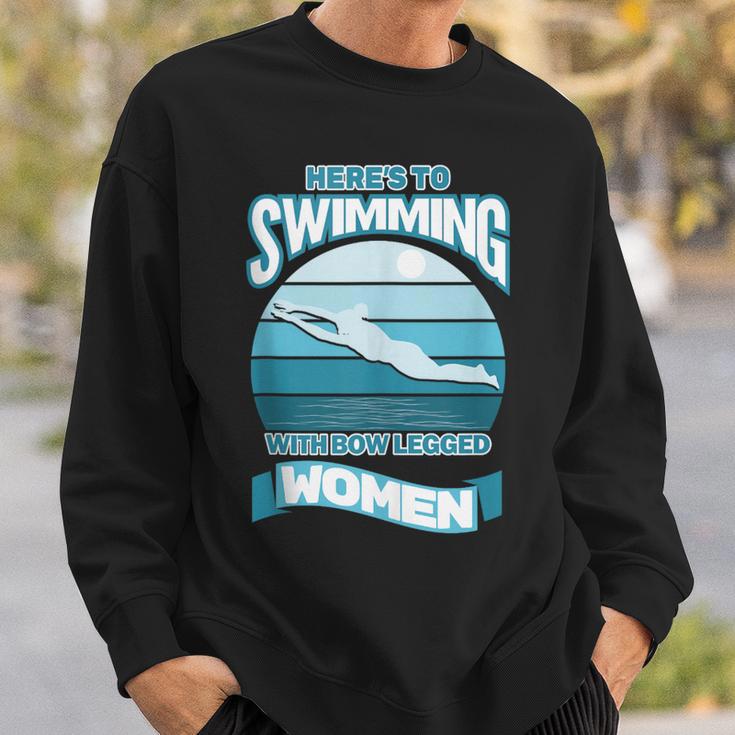 Here's To Swimming With Bow Legged Women Vintage Style Sweatshirt Gifts for Him Here's To Swimming With Bow Legged Women Vintage Style Sweatshirt Gifts for Him