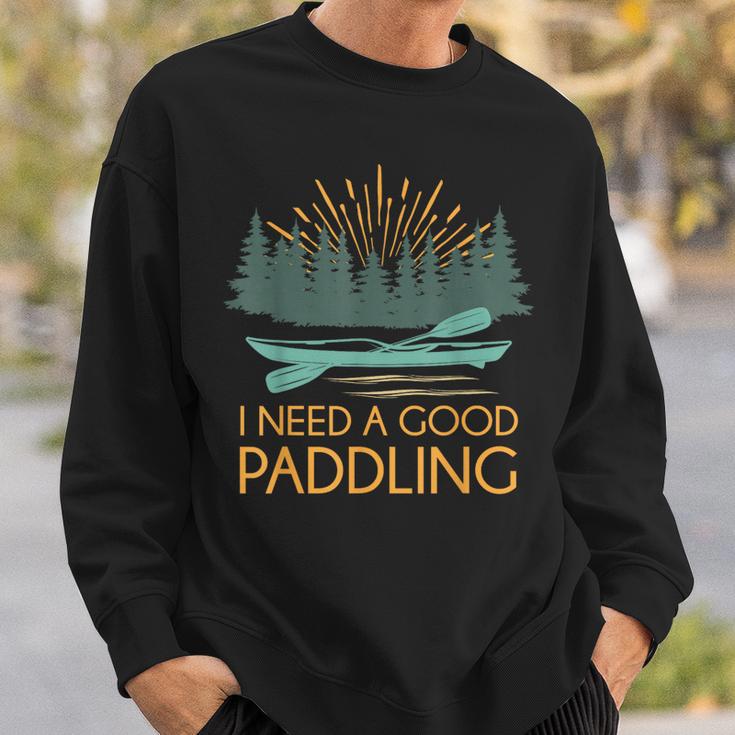 Kayaking Outdoor Water Sports Canoeing Paddle Kayak Sweatshirt Gifts for Him