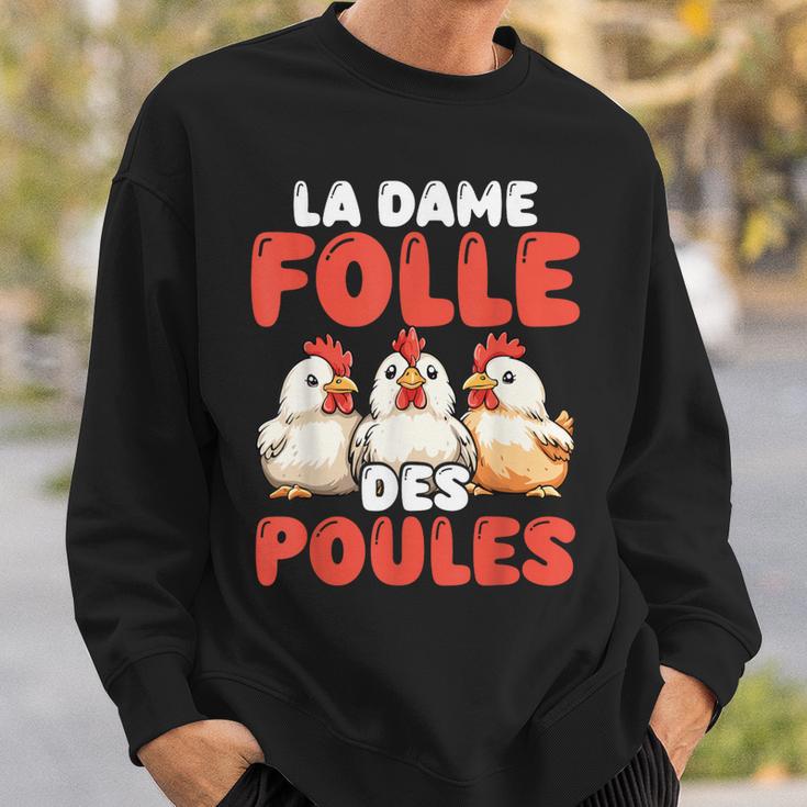 La Dame Folle Des Poules Amoureux Éleveur Ferme Sweater e Cadeaux pour lui
