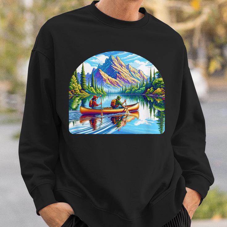 Lake Canoeing Canoe Sweatshirt Gifts for Him
