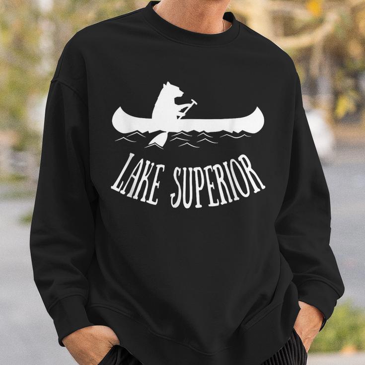 Lake Superior Bear Canoe Upper Peninsula For Yooper Sweatshirt Gifts for Him