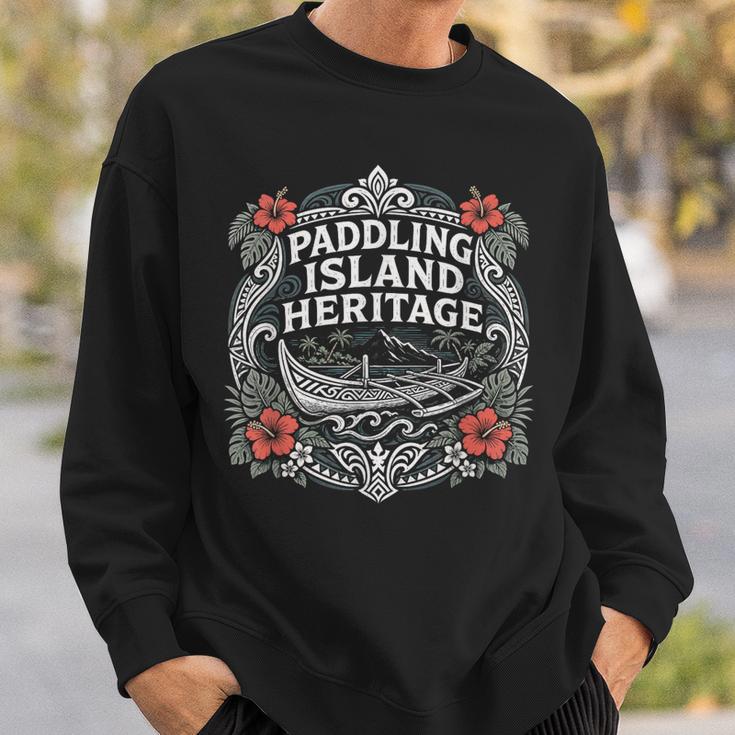 Paddling Island Heritage Outrigger Canoe Sweatshirt Gifts for Him Paddling Island Heritage Outrigger Canoe Sweatshirt Gifts for Him