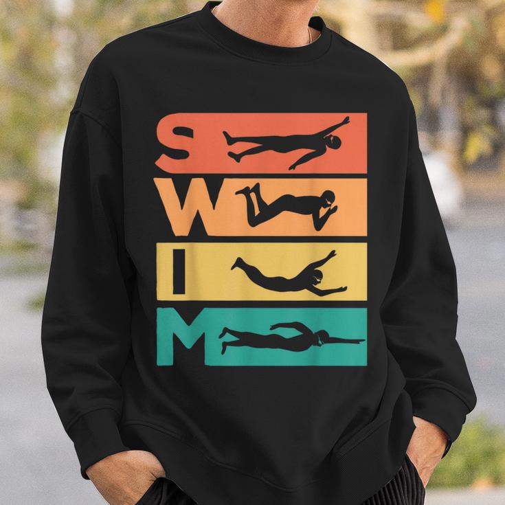 Retro Vintage Swimming For Swimmers Sweatshirt Gifts for Him Retro Vintage Swimming For Swimmers Sweatshirt Gifts for Him