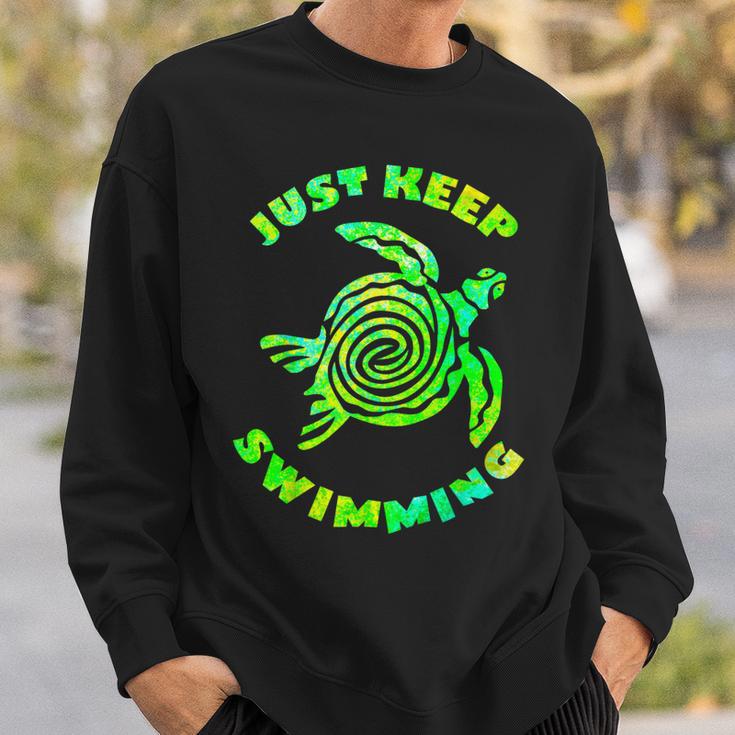 Sea Turtle Just Keep Swimming Ocean Beach Vacation Sweatshirt Gifts for Him Sea Turtle Just Keep Swimming Ocean Beach Vacation Sweatshirt Gifts for Him