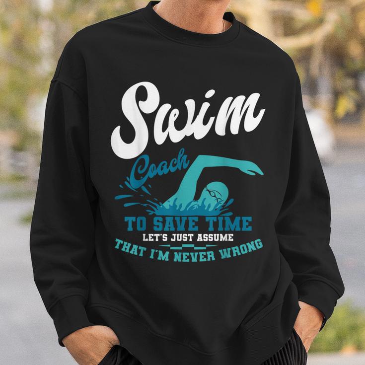 Swim Coach Swimming Lesson Sport Professional Instructor Sweatshirt Gifts for Him